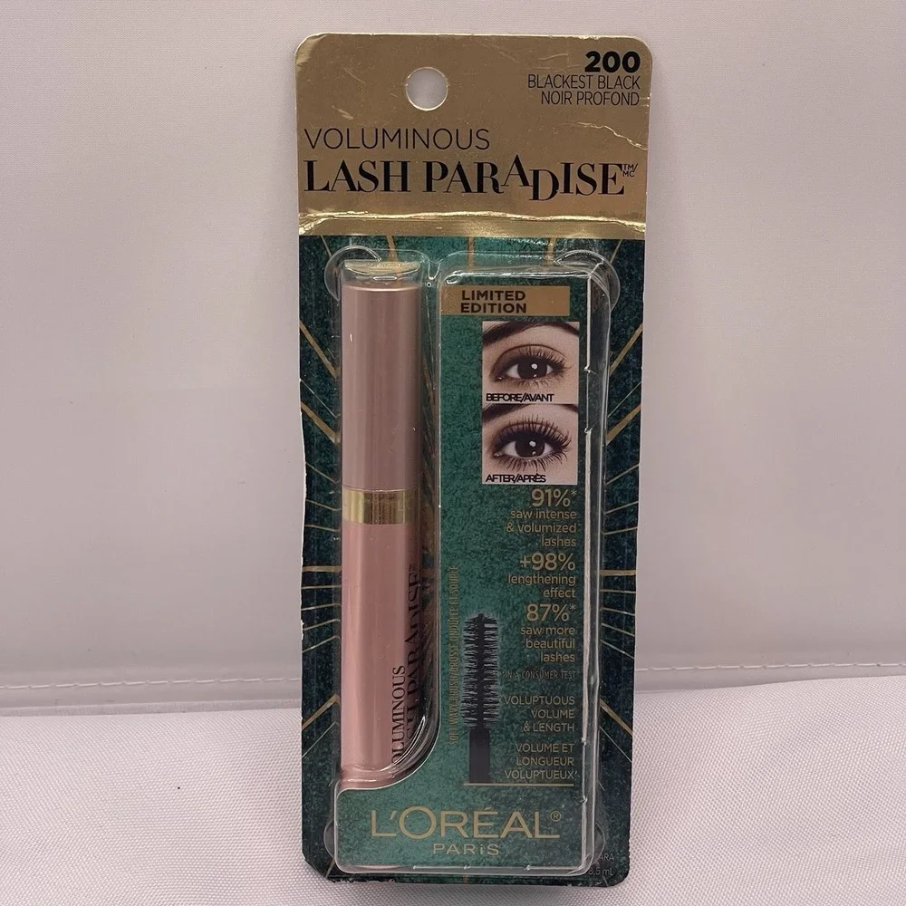 ✨L'Oréal Paris Voluminous Lash Paradise Mascara ,‎ Blackest Black, Volumizing